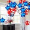 30pcs Red White And Blue Balloons,18 inch Foil Mylar Star Balloons,4th of July Balloon for Independence Day Patriotic Party Memorial Day Birthday Decorations (5-pointed star balloons)